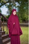 Telekung Lily Crimson Red